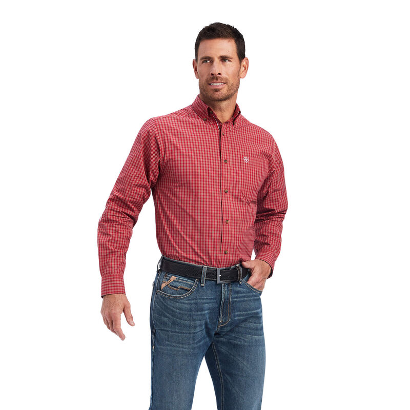 Ariat Hemden Herren - Pro Series Norwell Fitted Rot ( AIREV-4369 )